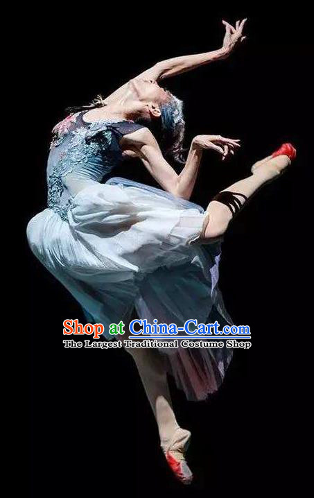 Crested Ibises Chinese Classical Dance Atrovirens Dress Stage Performance Dance Costume and Headpiece for Women