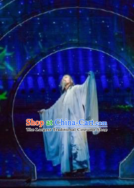 Return To the Three Gorges Chinese Ancient Poet Clothing Stage Performance Dance Costume for Men