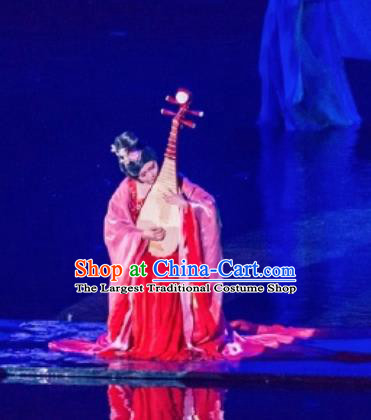 Return To the Three Gorges Chinese Classical Dance Ancient Court Dress Stage Performance Costume and Headpiece for Women