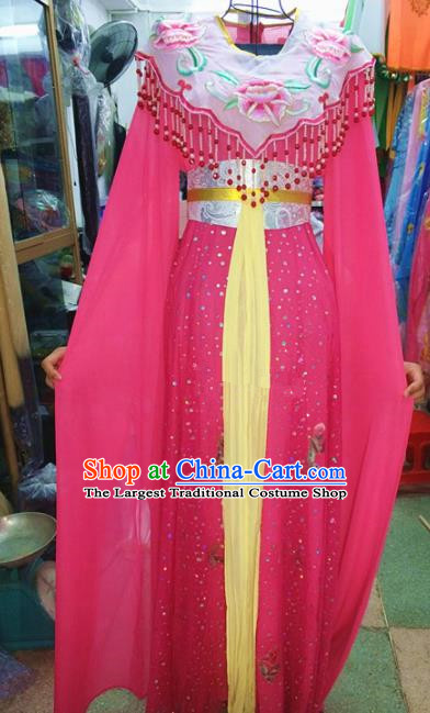Chinese Traditional Beijing Opera Diva Costume Peking Opera Young Lady Rosy Dress for Adults