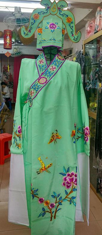 Chinese Traditional Beijing Opera Niche Costume Peking Opera Nobility Childe Green Robe for Adults