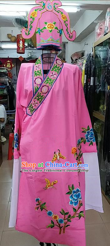 Chinese Traditional Beijing Opera Niche Costume Peking Opera Nobility Childe Pink Robe for Adults