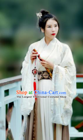 Chinese Ancient Imperial Concubine Hanfu Dress Jin Dynasty Court Lady Historical Costume for Women