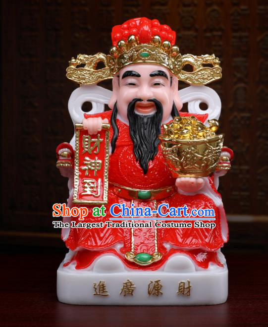 Chinese Traditional Religious Supplies Feng Shui Red Clothing Taoism Wealth God Decoration