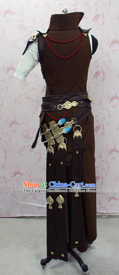Chinese Ancient Swordsman Costume Traditional Cosplay Young Hero Clothing for Men