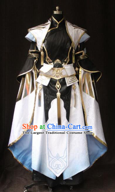 Chinese Ancient Royal Highness Swordsman Costume Traditional Cosplay General Clothing for Men