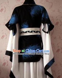 Chinese Ancient General Nobility Childe Costume Traditional Cosplay Swordsman Clothing for Men