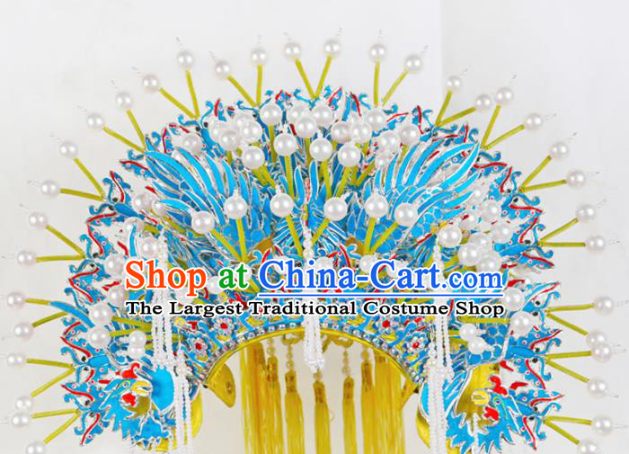 Asian Chinese Beijing Opera Diva Headwear Traditional Peking Opera Imperial Concubine Phoenix Coronet