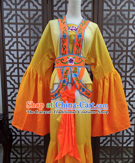 Traditional Chinese Beijing Opera Actress Costume Peking Opera Maidservants Orange Dress
