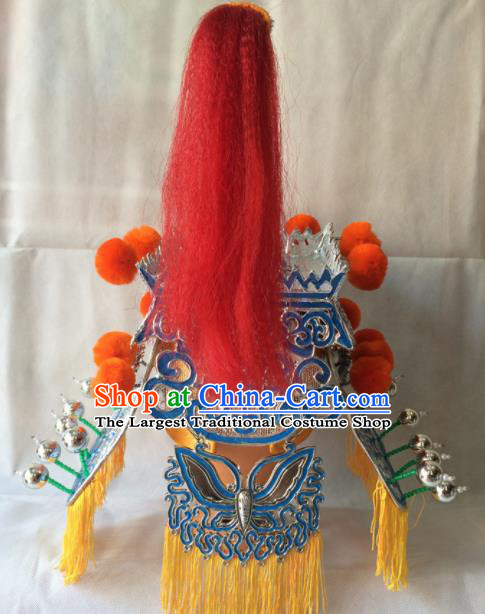 Asian Chinese Beijing Opera Prime Minister Helmet Ancient Royal Highness Hat for Men