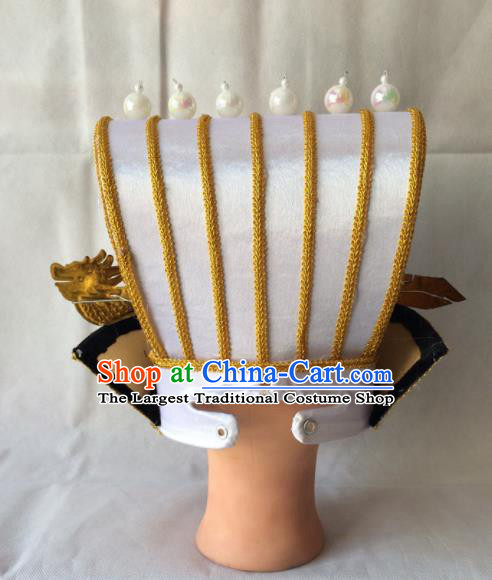 Asian Chinese Beijing Opera Headwear Ancient Minister Hat for Men