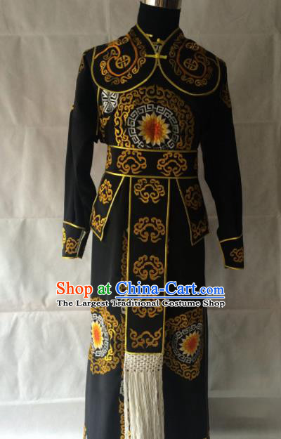 Traditional Chinese Beijing Opera Takefu Costume Peking Opera General Black Clothing