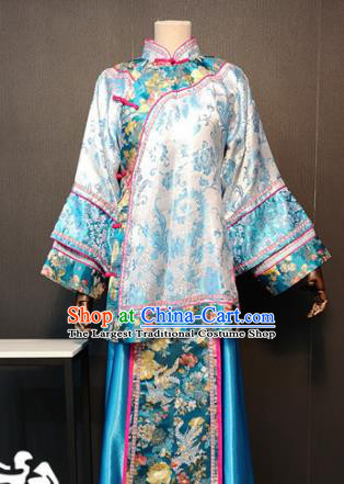 Traditional Chinese Ancient Drama Qing Dynasty Young Mistress Costume for Women