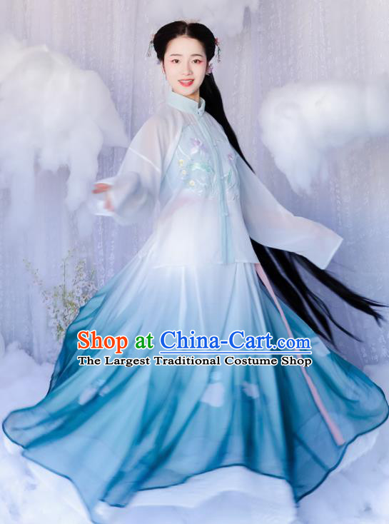 Chinese Ancient Nobility Lady Hanfu Dress Traditional Ming Dynasty Historical Costume for Women