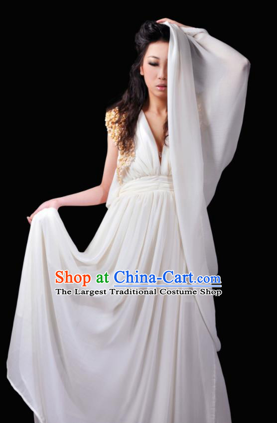 Traditional Greek Goddess Costume Ancient Greek White Dress for Women
