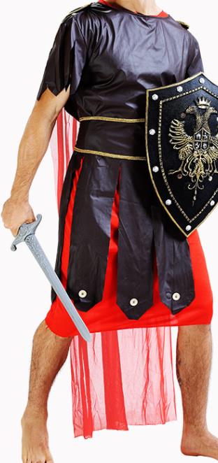 Traditional Roman Male Costume Ancient Rome Warrior Red Tunics Clothing for Men