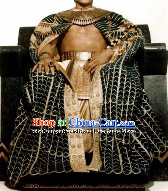 Traditional Egypt King Cubium Costume Ancient Egypt Pharaoh Clothing for Men