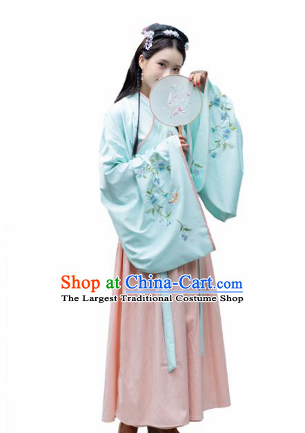 Chinese Ancient Palace Princess Hanfu Dress Traditional Jin Dynasty Replica Costume for Women