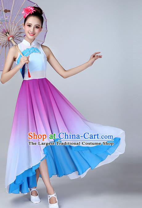 Chinese Traditional Stage Performance Dance Costume Classical Dance Purple Dress for Women