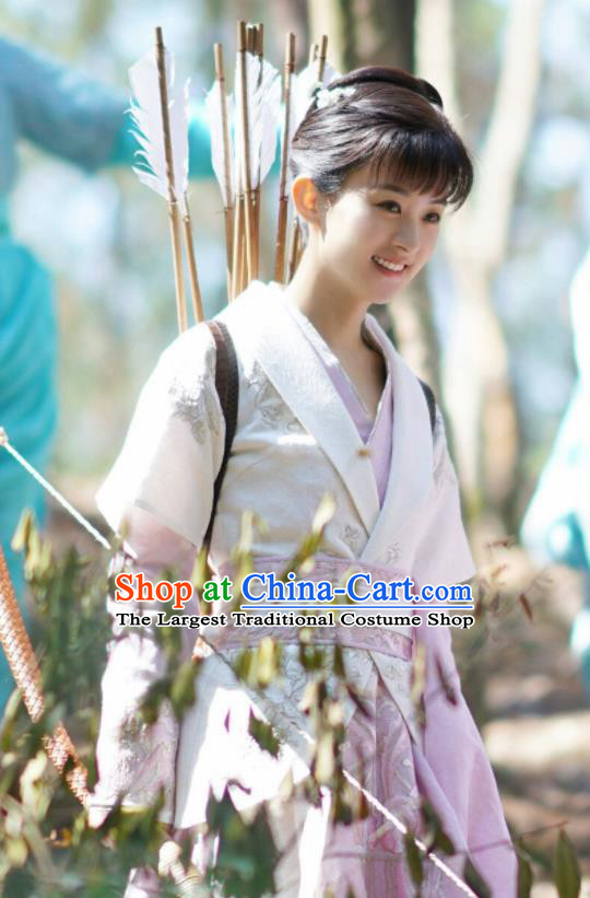 The Story Of MingLan Chinese Ancient Female Swordsman Embroidered Historical Costume for Women