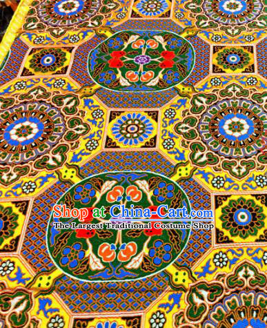 Chinese Traditional Buddhism Lotus Pattern Brocade Silk Fabric Tibetan Robe Satin Fabric Asian Material