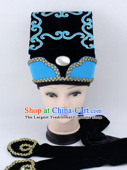 Chinese Ancient Ministry Councillor Hat Traditional Peking Opera Niche Headwear for Men