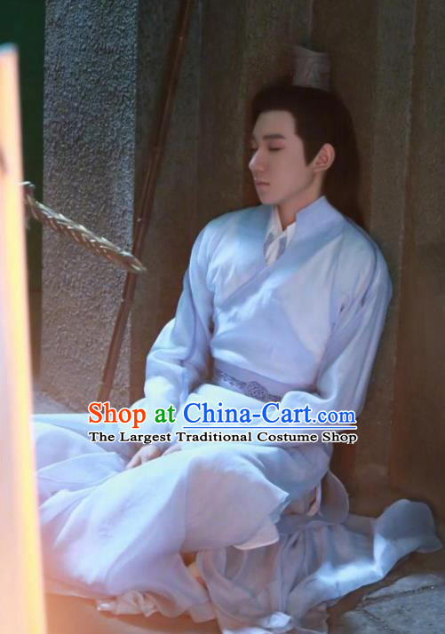 Traditional Chinese Drama Young Swordsman Hanfu Clothing Ancient Knight Replica Costume for Men
