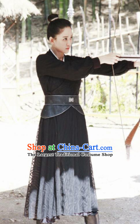 Chinese Ancient Drama Swordswoman Hanfu Dress Sui Dynasty Queen Dugu Embroidered Historical Costume for Women