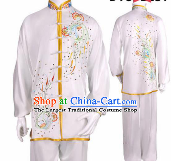 Chinese Traditional Kung Fu Competition Costume Martial Arts Tai Chi Embroidered Phoenix Clothing for Women