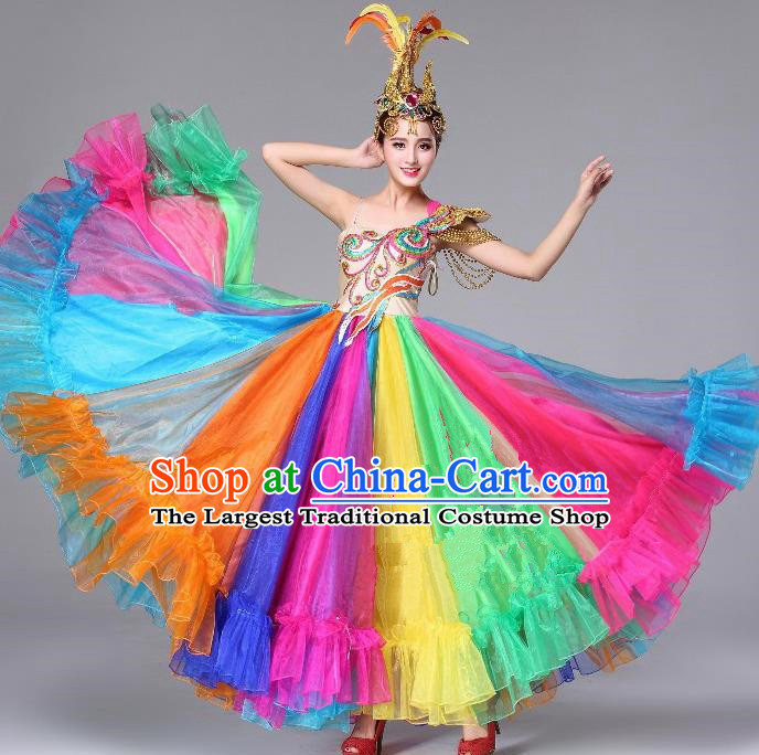 Top Grade Chorus Opening Dance Bubble Dress Modern Dance Stage Performance Costume for Women