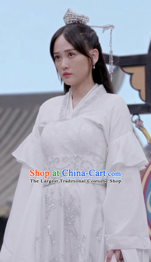 Chinese Drama Queen Dugu Ancient Hanfu Dress Northern Zhou Dynasty Nobility Lady Historical Costume and Headpiece for Women