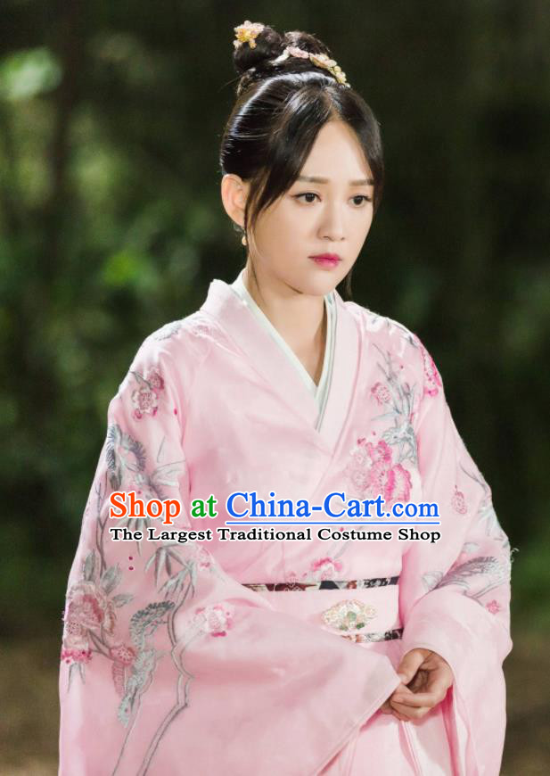 Chinese Drama Queen Dugu Ancient Sui Dynasty Empress Historical Costume and Headpiece for Women