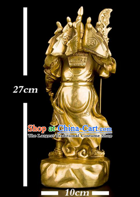 Chinese Traditional Feng Shui Items Bagua Decoration Guan Yu Bronze Statue
