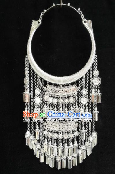 Chinese Traditional Ethnic Jewelry Accessories Miao Nationality Tassel Necklace for Women