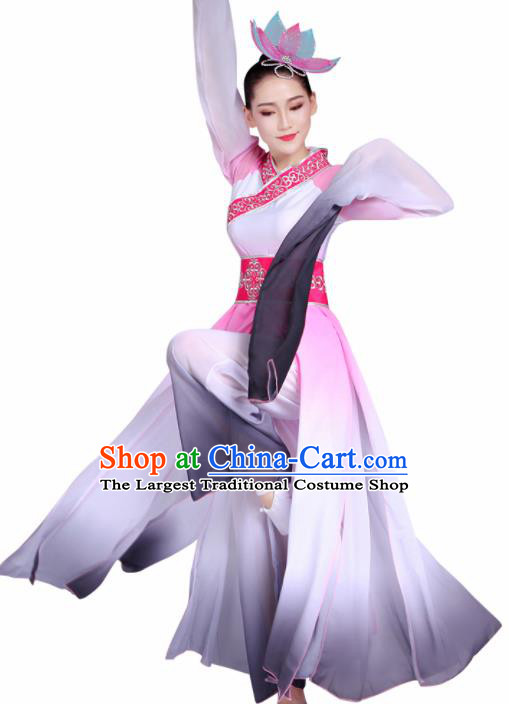 Chinese Traditional Stage Performance Costume Classical Dance Water Sleeve Pink Dress for Women