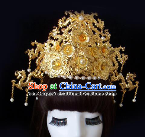 Chinese Traditional Goddess Hair Accessories Ancient Golden