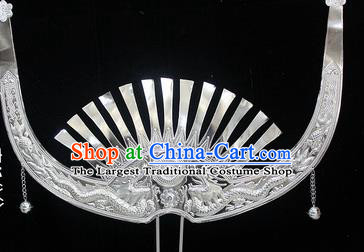 Traditional Chinese Miao Nationality Wedding Hair Accessories Hmong Ethnic Female Sliver Dragon Hairpins for Women
