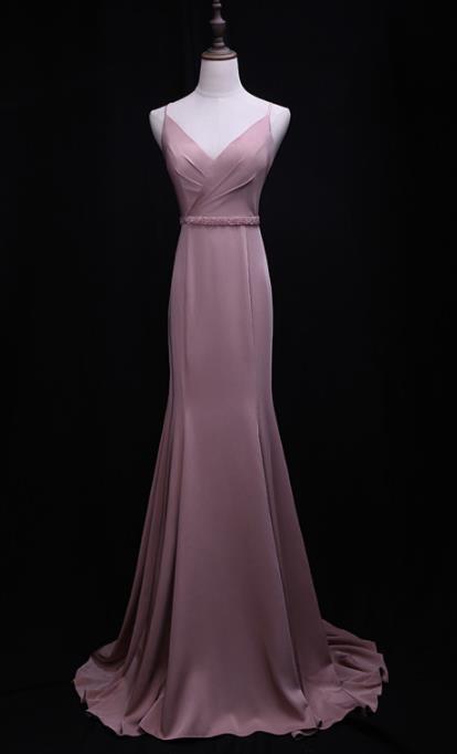 Top Grade Catwalks Pink Satin Evening Dress Compere Modern Fancywork Costume for Women