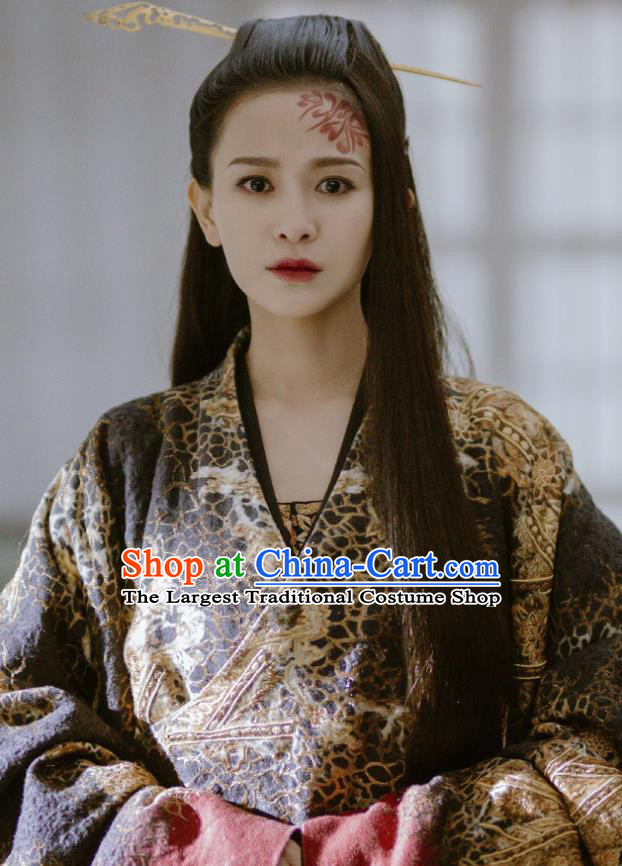 The Lengend Of Haolan Chinese Ancient Hanfu Dress Warring States Period Princess Historical Costume and Headpiece for Women