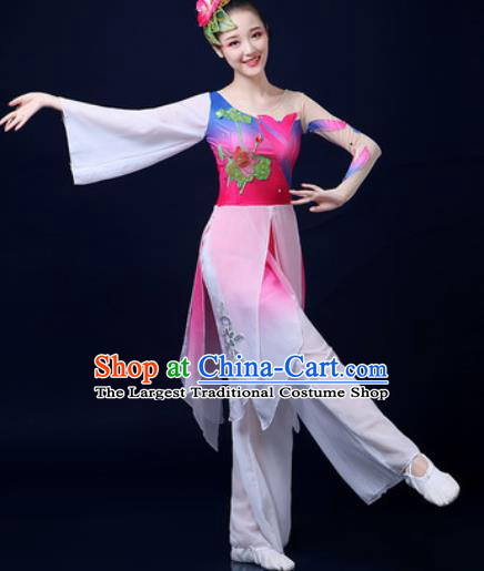 Traditional Chinese Folk Dance Jasmine Flower Clothing Yangko Dance Fan Dance Costume for Women