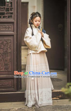 Chinese Traditional Ming Dynasty Nobility Lady Hanfu Dress Ancient Princess Embroidered Costume for Women