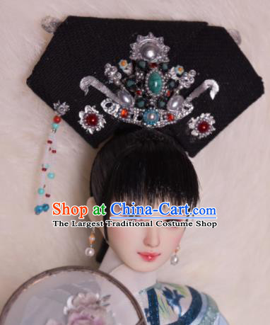 Chinese Ancient Imperial Consort Headwear Traditional Qing Dynasty Palace Manchu Hair Accessories for Women