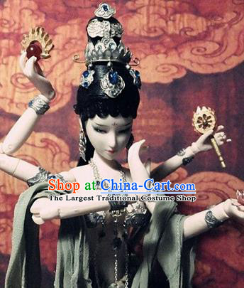 Chinese Ancient Dunhuang Flying Apsaras Hair Crown Hairpins Traditional Hanfu Hair Accessories for Women