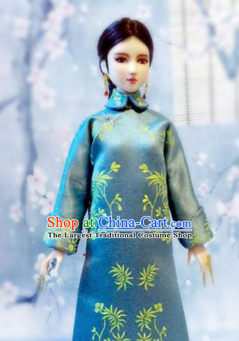 Chinese Qing Dynasty Manchu Qipao Dress Ancient Palace Embroidered Historical Costume for Women