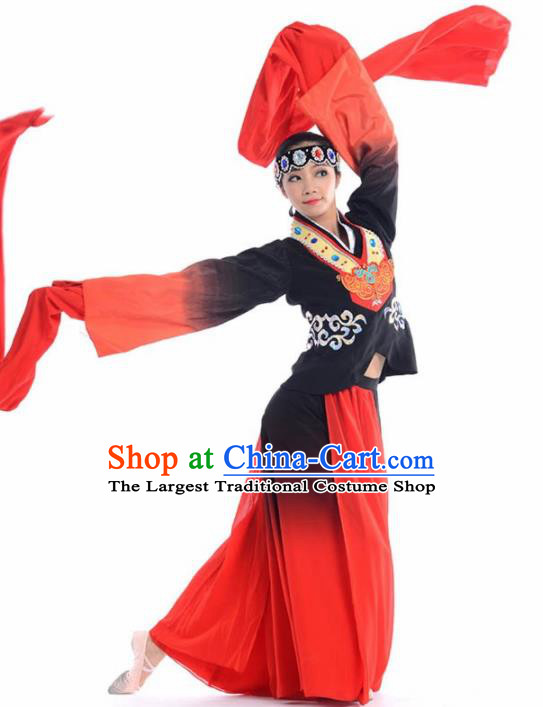Chinese Classical Dance Beijing Opera Water Sleeve Dress Traditional Umbrella Dance Stage Performance Costume for Women
