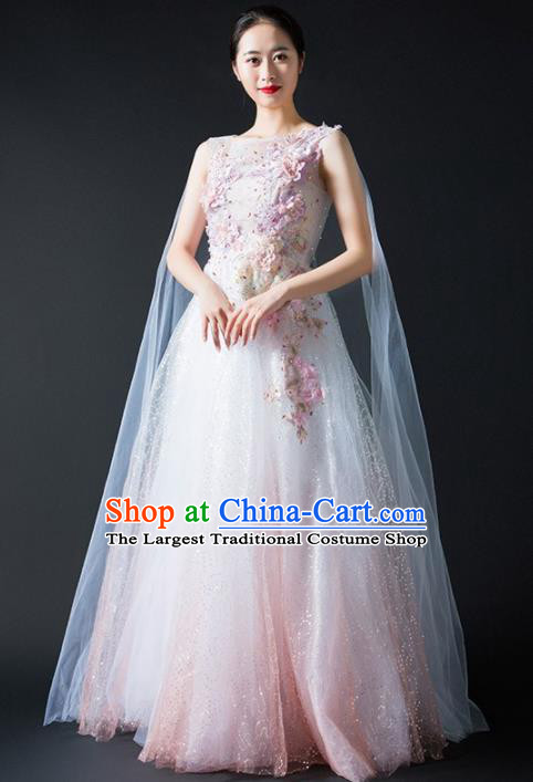 Chinese Modern Dance Stage Costume Traditional Spring Festival Gala Opening Dance Veil Dress for Women