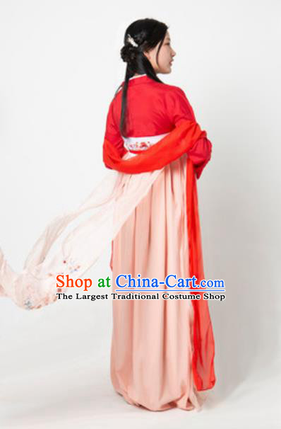Chinese Traditional Classical Dance Hanfu Dress Umbrella Dance Lotus Dance Stage Performance Costume for Women