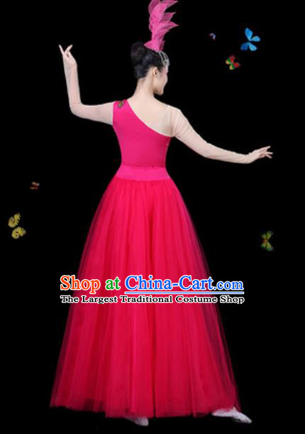 Traditional Chinese Modern Dance Veil Dress Spring Festival Gala Opening Dance Stage Performance Costume for Women