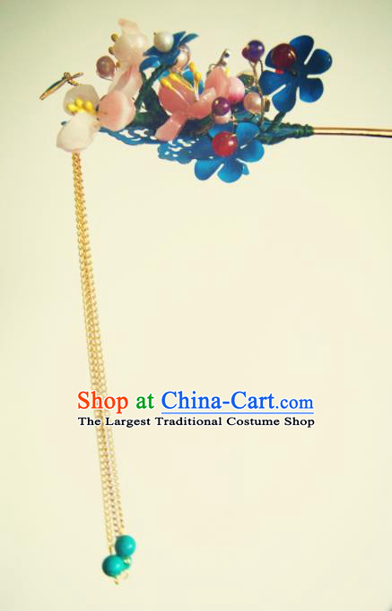 Handmade Chinese Ancient Princess Hairpins Tassel Step Shake Headwear Hair Accessories for Women