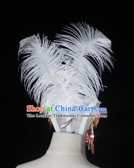 Top Grade Handmade Stage Show Hair Accessories Halloween Cosplay Feather Headwear for Kids
